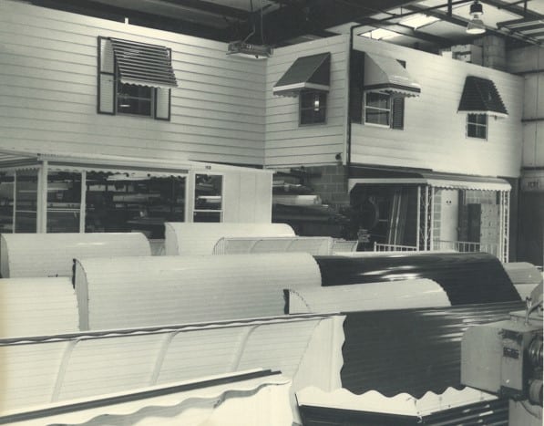 Awnings at a warehouse