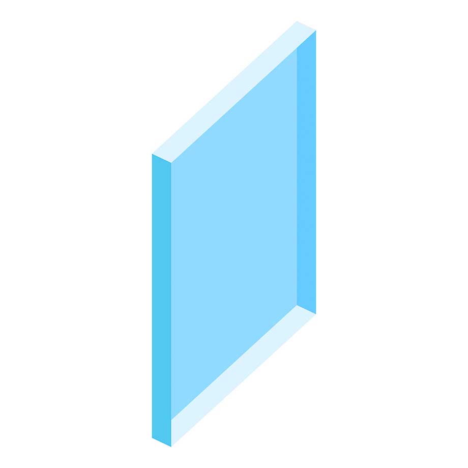single pane glass gaphic