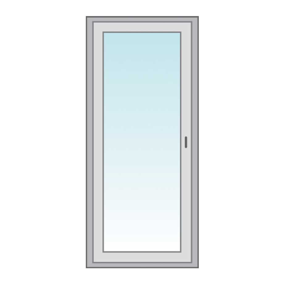 single lite storm door line drawing