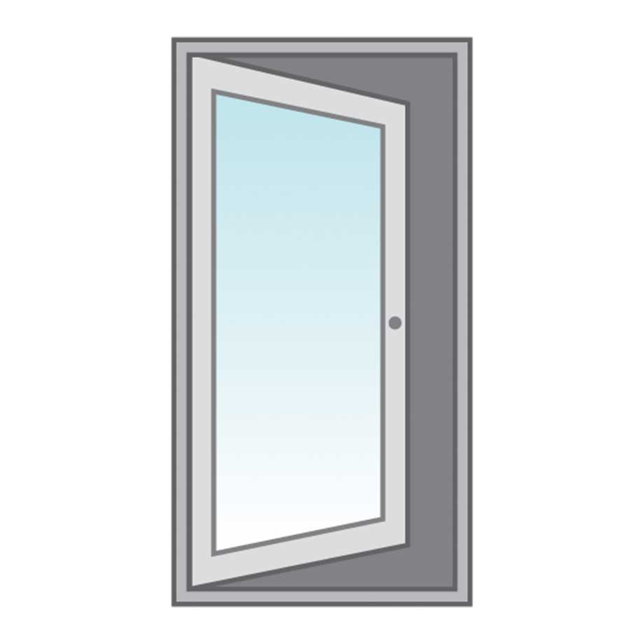 vinyl in-swing door line drawing
