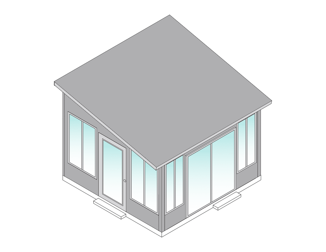 Studio sunroom line drawing