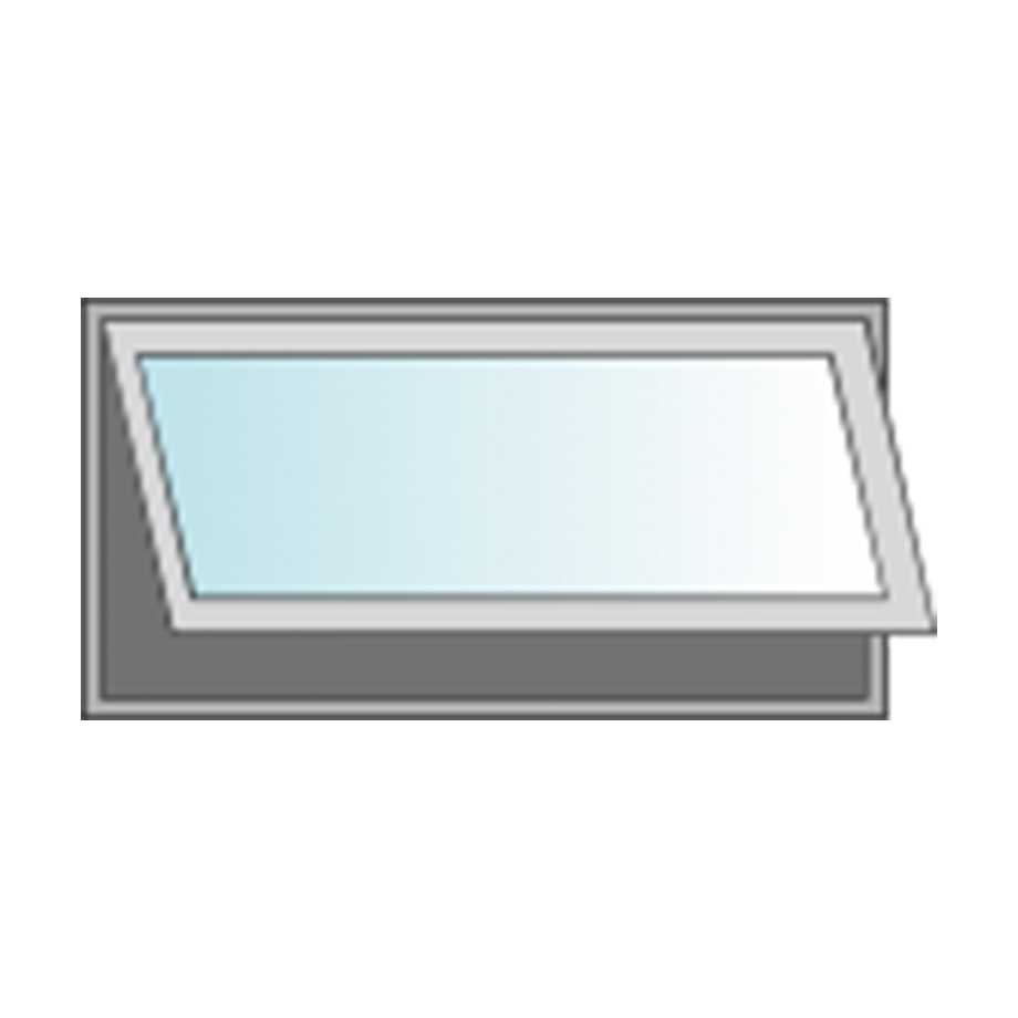 Line drawing of awning window