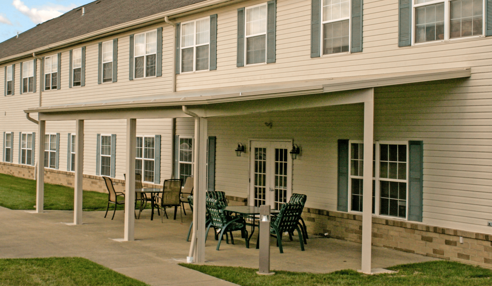 Commercial property with patio cover