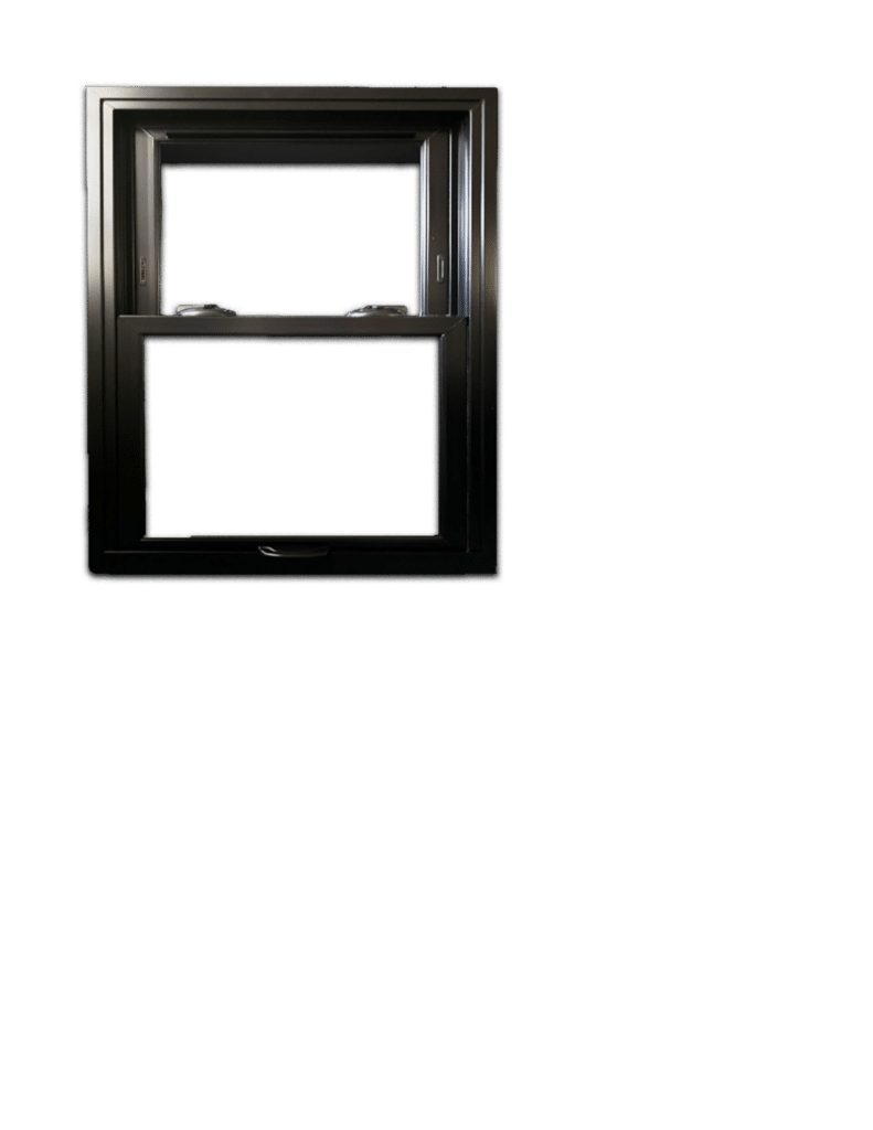 Joyce manufacturing eloquence window with black hardware and black vinyl