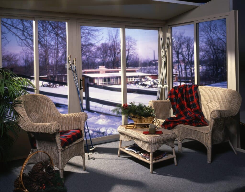 Joyce Manufacturing Company winter sunroom